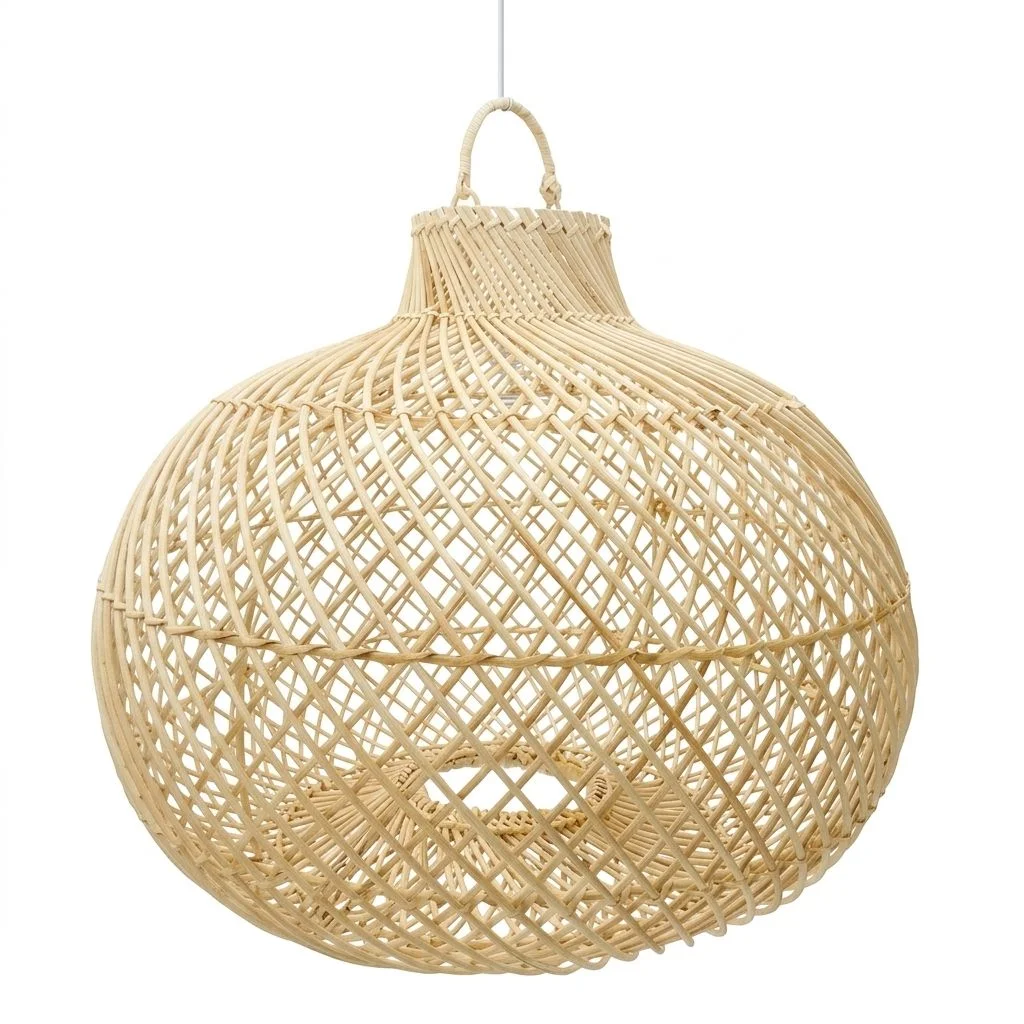 Dekor Asia Handcrafted Modern Luxury Rattan Hanging Lamp Customized Color Middle Size Dimmable Easy Installation Home Interior